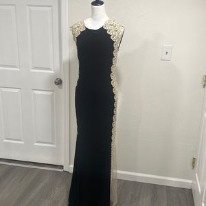 Black and lace long dress